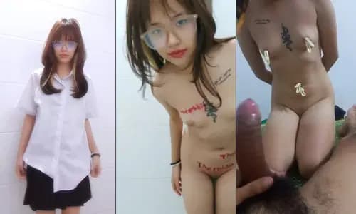 Em rau kính cận thích bạo dâm trói tay kẹp vú mới chịu