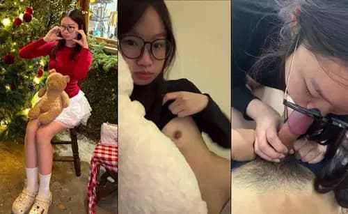 Bé nữ sinh kính cận nghiện chim sáng nào em cũng kéo quần anh đòi bú
