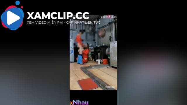 Thanh niên tốc váy vợ thg bạn sờ quần hiếp dâm luôn trong bếp