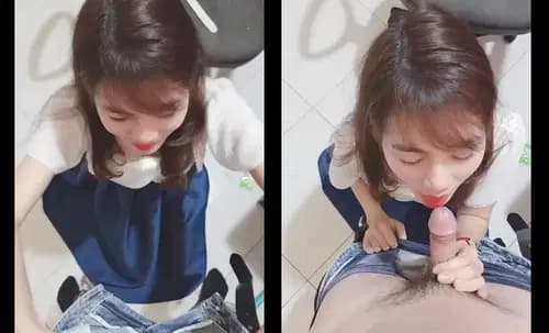 Em nhân viên văn phòng tranh thủ buổi trưa bên anh