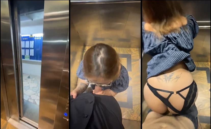 Em nhân viên kính cận văn phòng địt nhau khẩu dâm public trong thang máy chung cư rên từ tầng 1 đến tầng 16 cho cả chung cư nghe