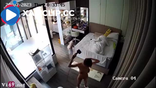 Hack camera vợ vú to và chồng trẻ chơi đồ xong xả luôn tại phòng ngủ